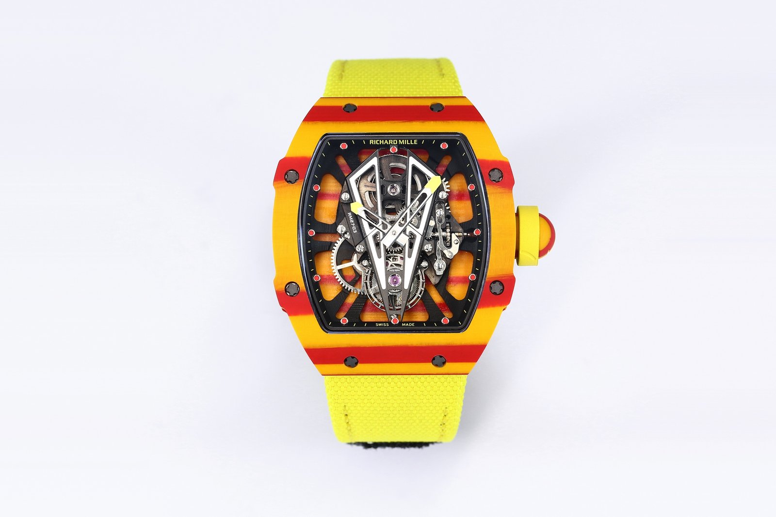 Richard Mille RM 27-03 Tourbillon Rafael Nadal Yellow Quartz TPT Skeleton Dial
