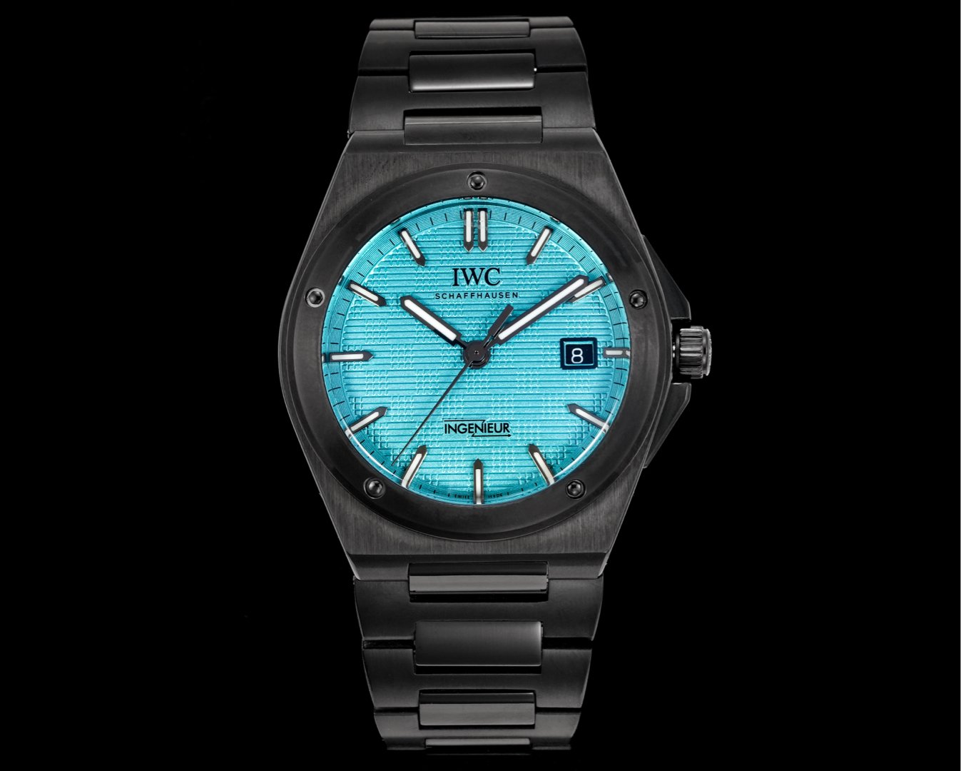 IWC Ingenieur 40mm 316 Stainless Steel Case Blue/Black Dial Stainless Steel Bracelet IWC-Ingenieur-40mm-GridDial-Auto
