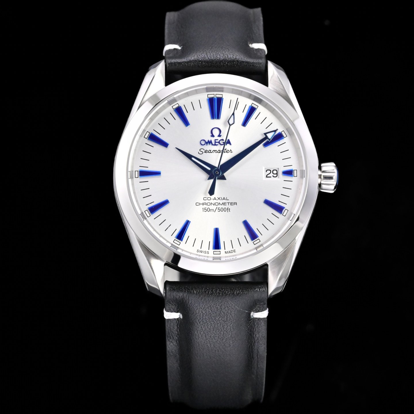 Omega Seamaster Aqua Terra Observatory 150M PN1 White Dial Black Leather Strap 39mm OMEGA-AT-PN1-WHT39-BLK-LTH