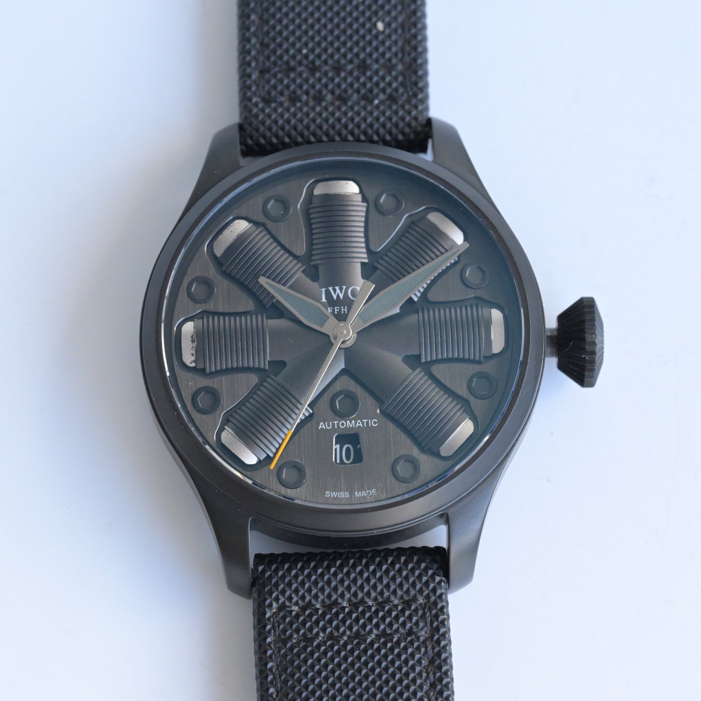 IWC Big Pilot Concept  Watch 46MM Stainless Steel Case Grey Dial Black Strap Sapphire Crystal IWC-BP-460-GY-BK-SS