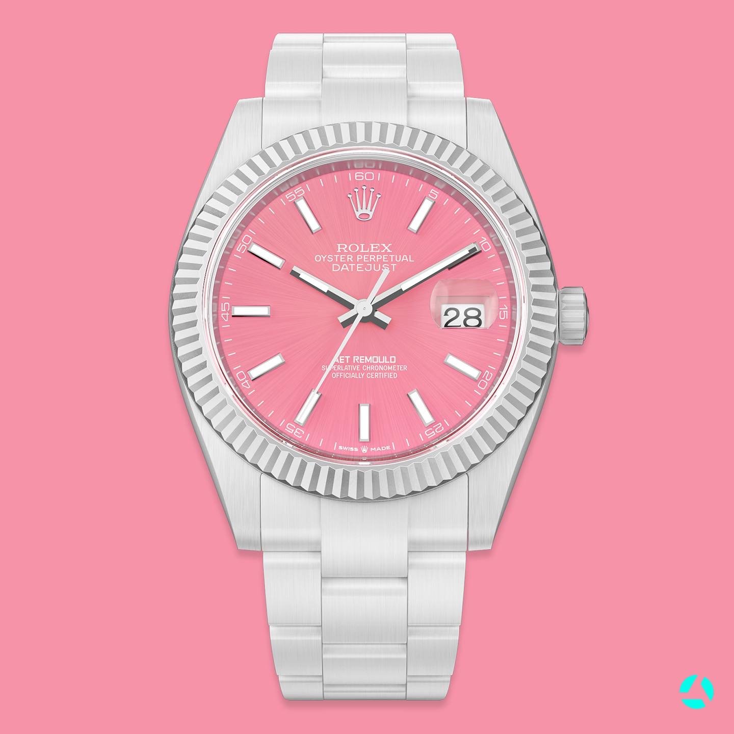 Rolex Datejust Fluted Pink Dial 41mm RJD-FL-PK-41