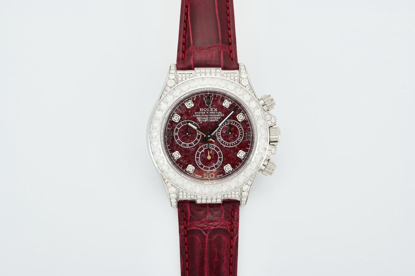 Rolex Cosmograph Daytona Burgundy Rubellite Dial with Diamonds 40mm Ref. 126539TBR