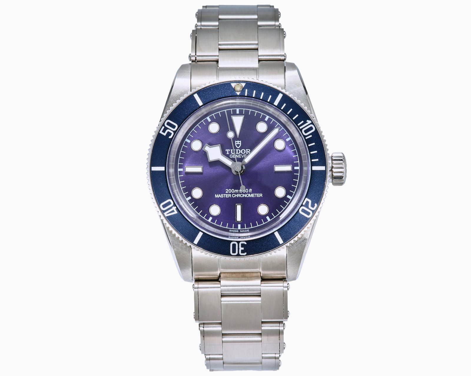 Tudor Black Bay Fifty-Eight BLAKEN Custom Stainless Steel Purple Dial Blue Bezel Bracelet 41mm TBB58-BLK-PU-BL-41