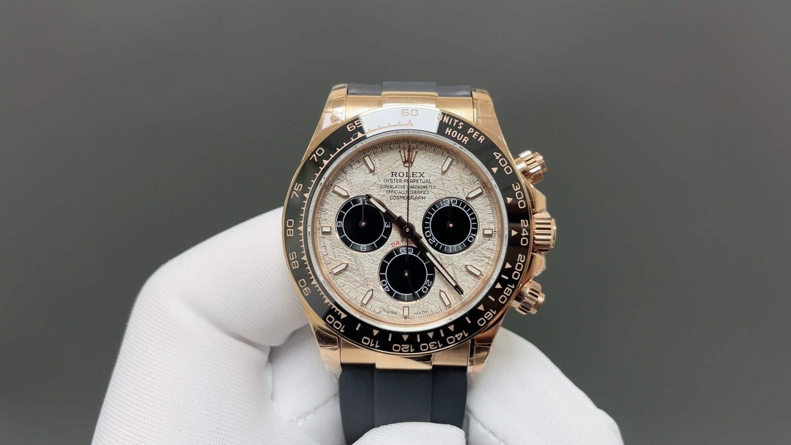 Rolex Daytona Super Clone Everose Cerachrom Meteorite 40MM Oysterflex 126515LN-0008