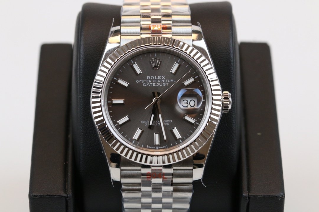 Rolex Datejust Stainless Steel Smooth Bezel Grey Dial Jubilee 31MM 278240-0010