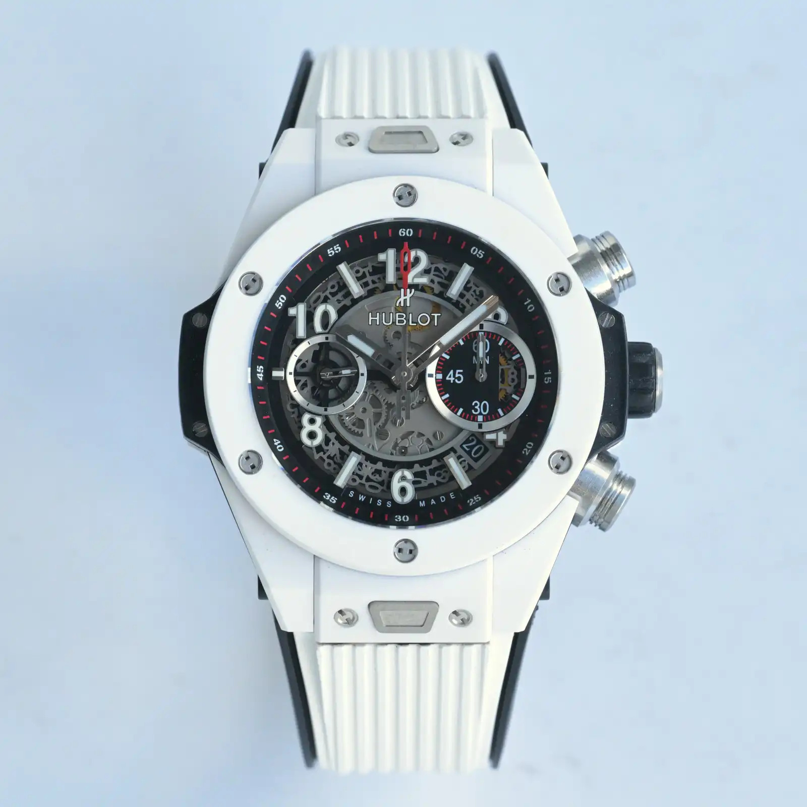Big Bang Unico 42mm White Ceramic Skeleton Dial Men's Watch 441.HX.1170.RX