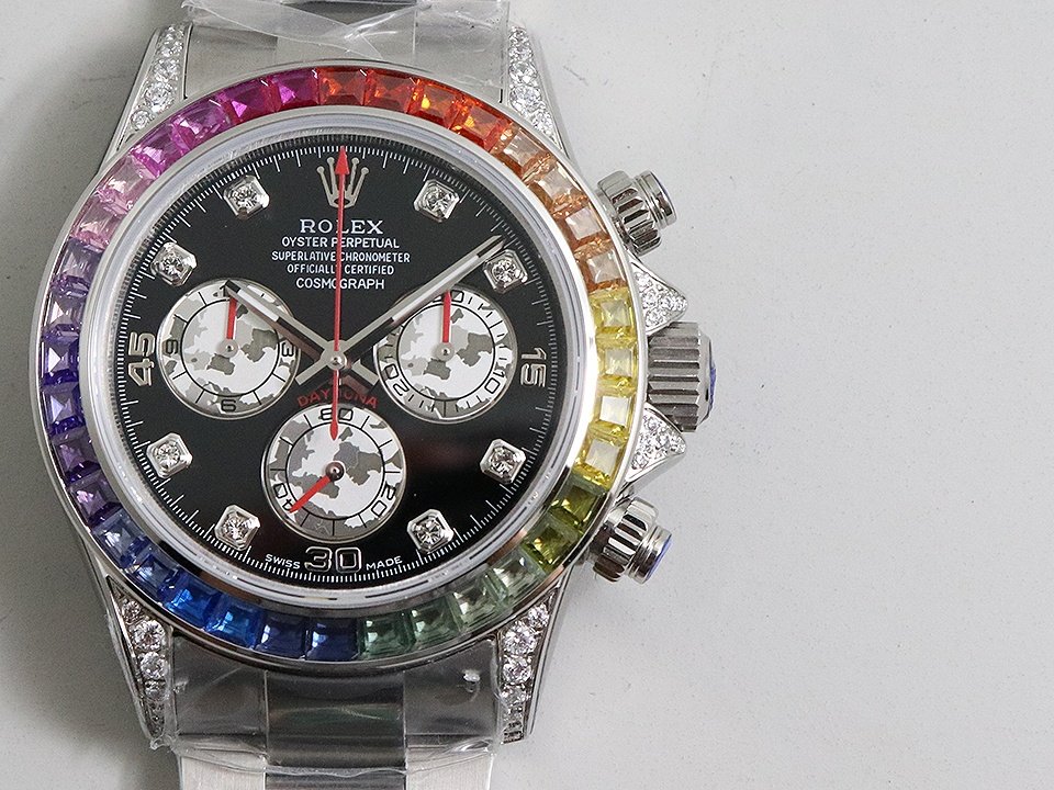 Rolex Cosmograph Daytona White Gold Black Diamond Dial 116599RBOW