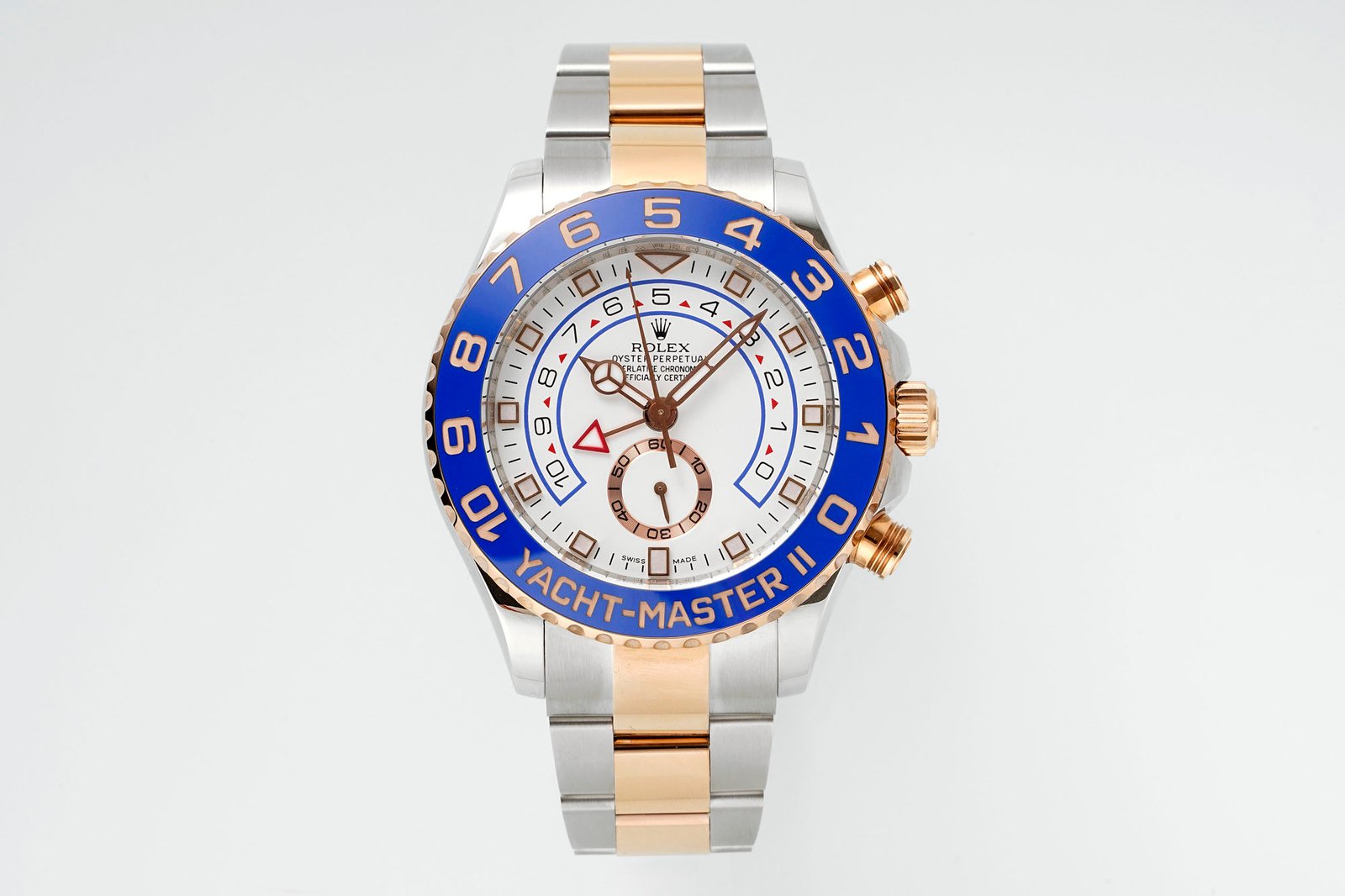 Heavy launch - Yacht Master II 44mm large size, extending another option for the yacht series! The unique personalized bezel of the YM II introduces a color correction model that applies the Submariner color correction technology to the latest YM II bezel, which is plated with platinum inside. At the same time, it endows the outer ring of the watch with new functions and uses, successfully pushing simplification to the extreme. The face plate adopts Chromalight luminous display, which is the most aesthetically pleasing in the entire yacht series. The large second timer function is available, and the true 6-digit small second is currently the best technology that can be achieved. KF products must be high-quality.