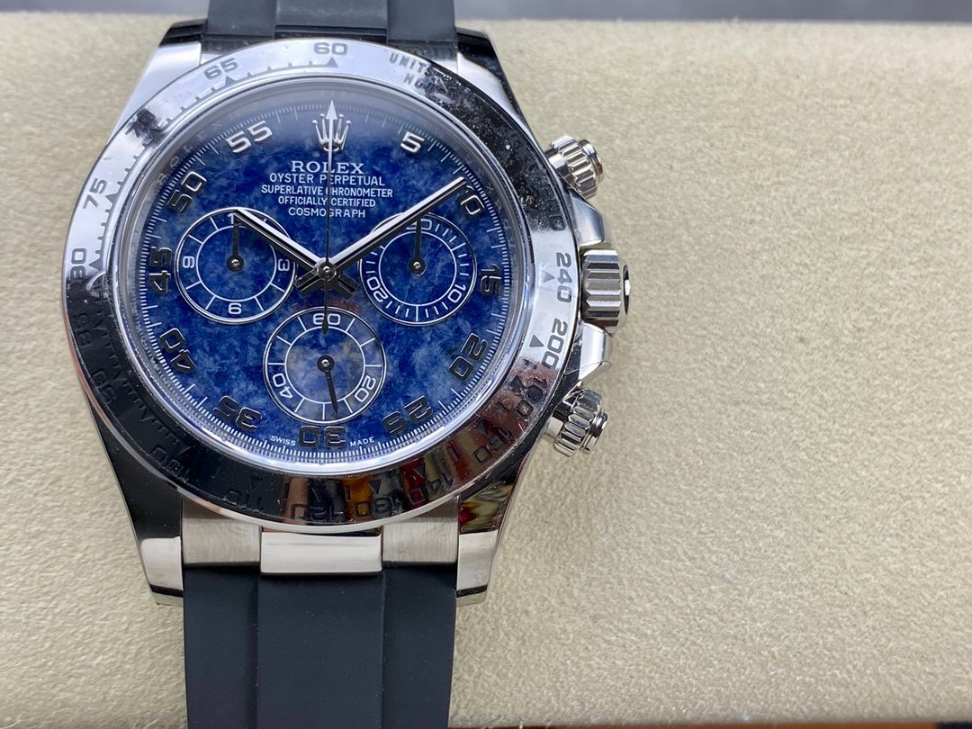 Rolex Cosmograph Daytona Stainless Steel Chronograph Lapis Lazuli Arabic Dial 40mm 116520-Custom-Lapis