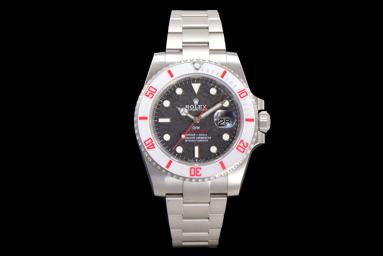 Rolex Submariner Stainless Steel Automatic Black Carbon Dial 40mm 116610LN-DiW-WhiteBezel