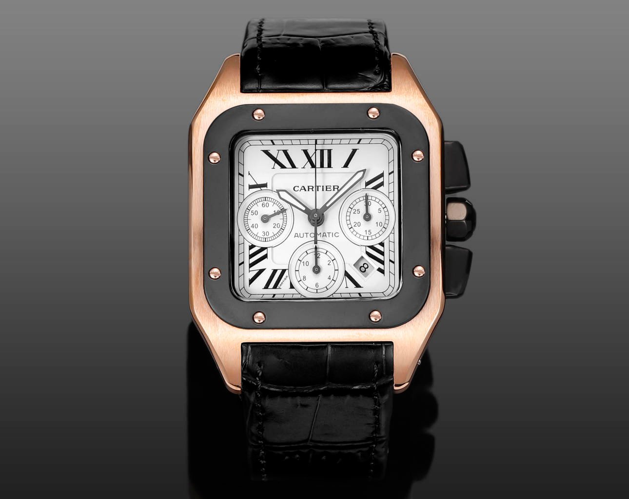 Cartier Santos 100 XL Chronograph Rose Gold ADLC 42mm W2020003