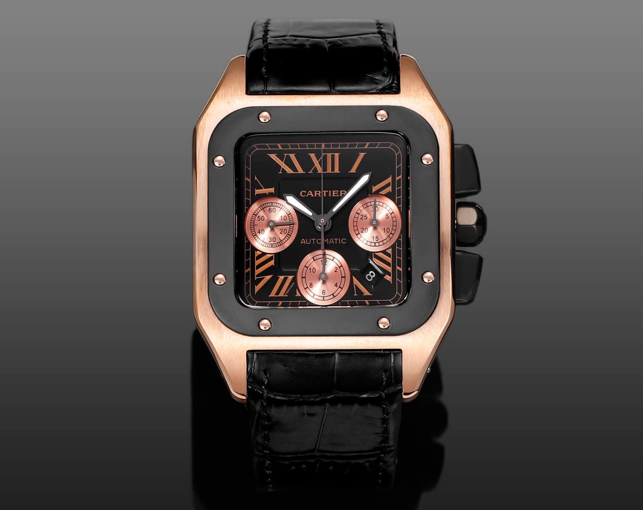 Cartier Santos 100 XL Chronograph Titanium Rose Gold 42mm W2020004