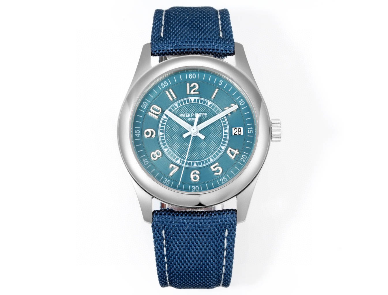 Patek Philippe Calatrava Steel Blue Dial 40MM Blue Fabric Strap 6007A-001