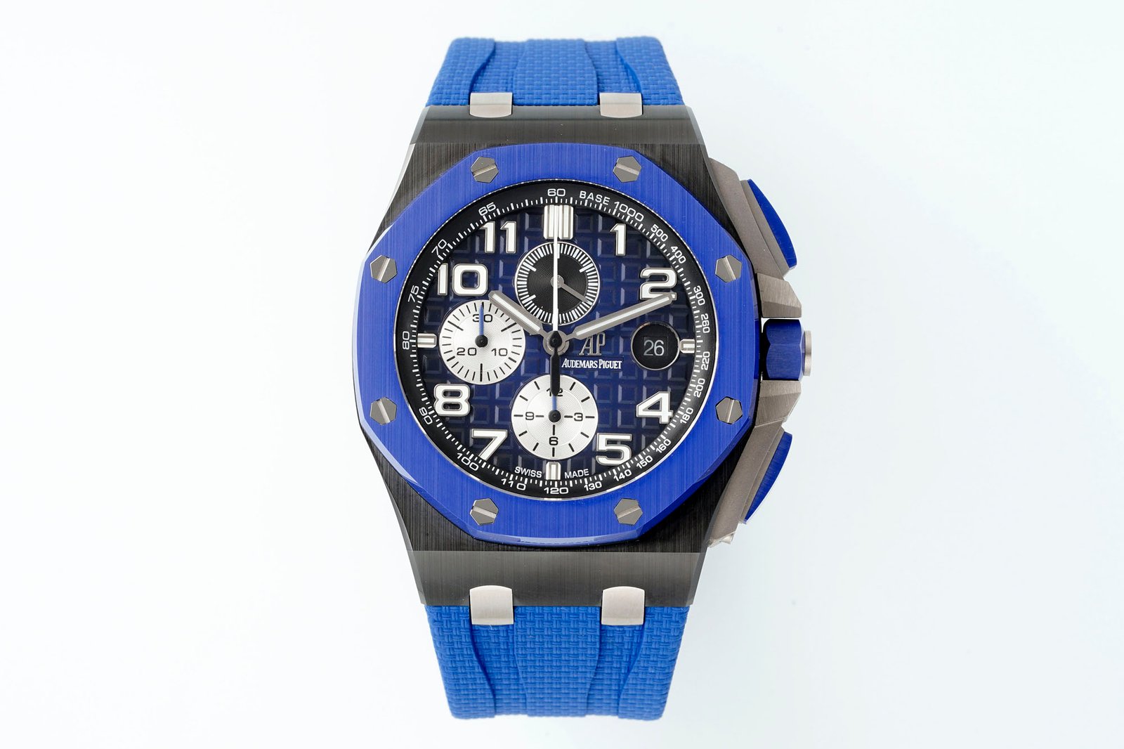 Audemars Piguet Royal Oak Offshore Black and Blue Ceramic Selfwinding Chronograph Smoked Blue Dial 44mm 26405CE.OO.A030CA.01