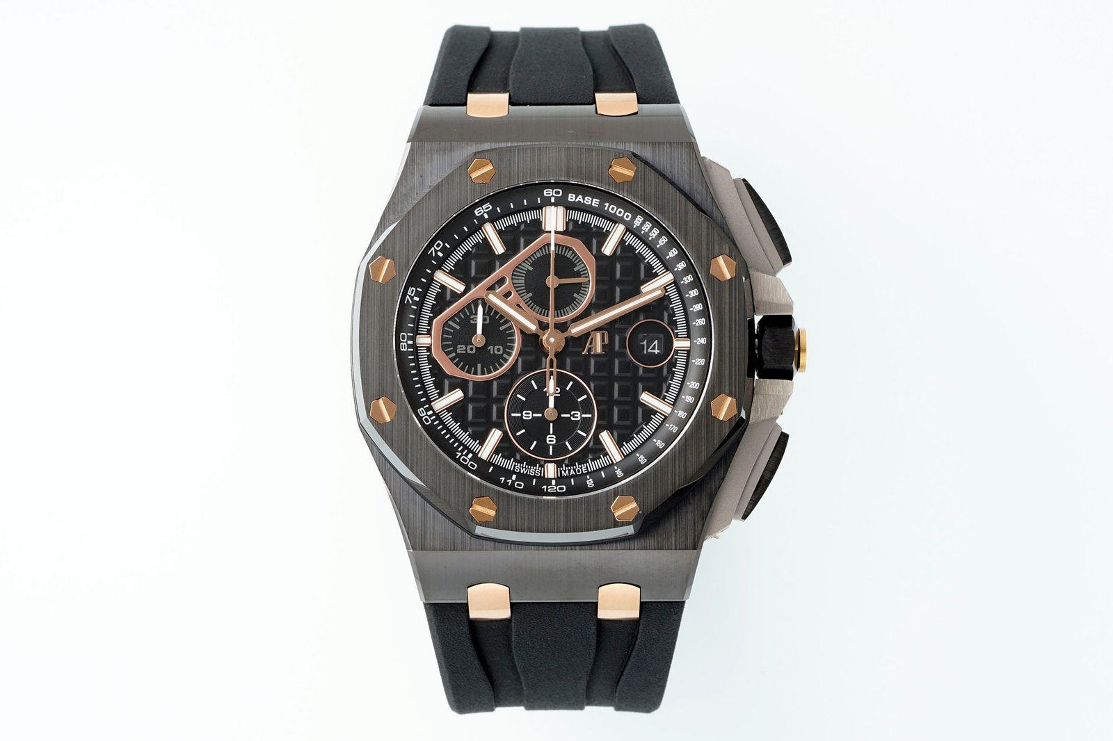 Audemars Piguet Royal Oak Offshore Black Ceramic and Pink Gold Selfwinding Chronograph Black Dial 44mm 26405CE.OO.A002CA.99.99