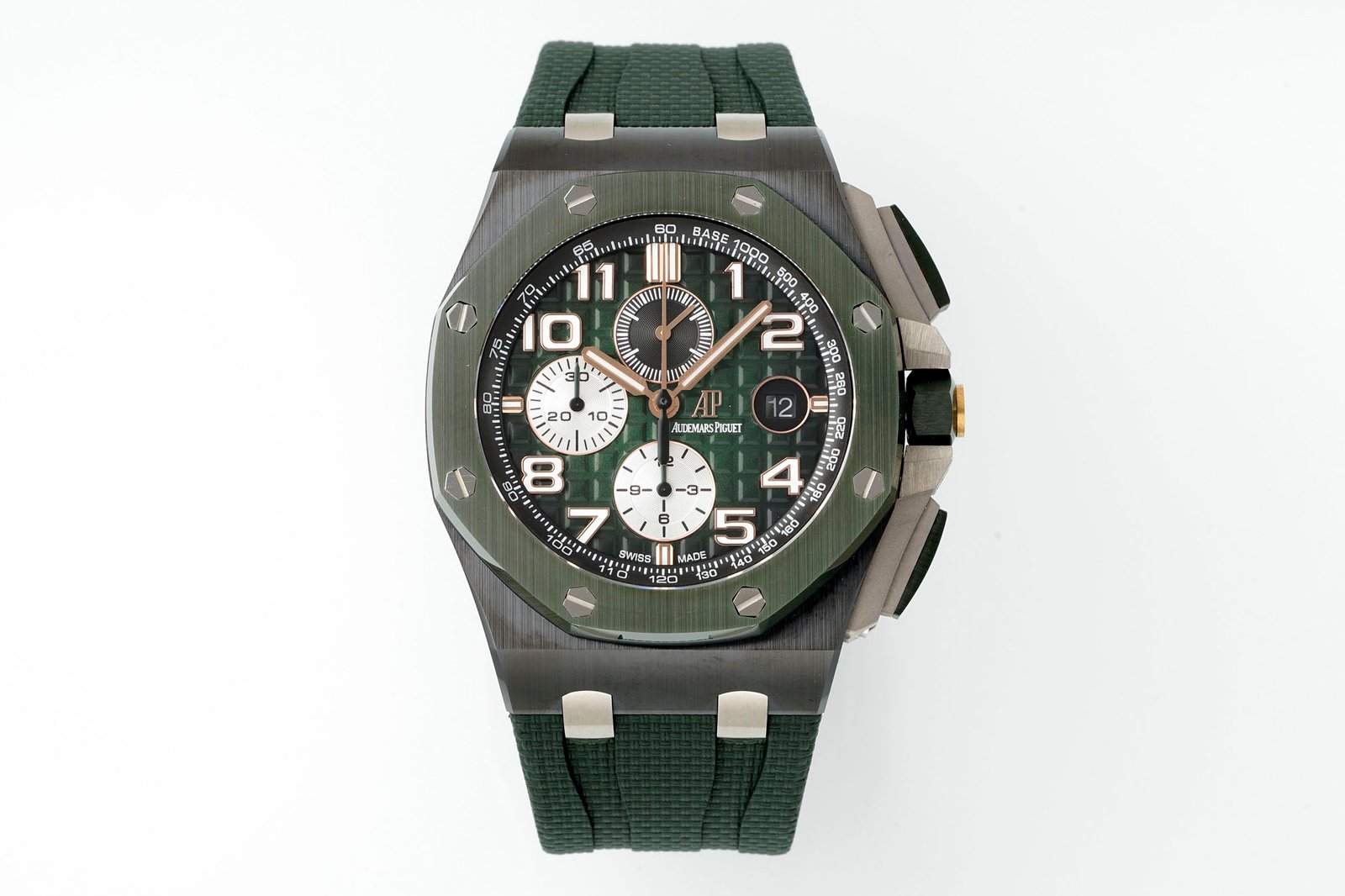 Audemars Piguet Royal Oak Offshore Black and Green Ceramic Selfwinding Chronograph Smoked Green Dial 44mm 26405CE.OO.A056CA.01