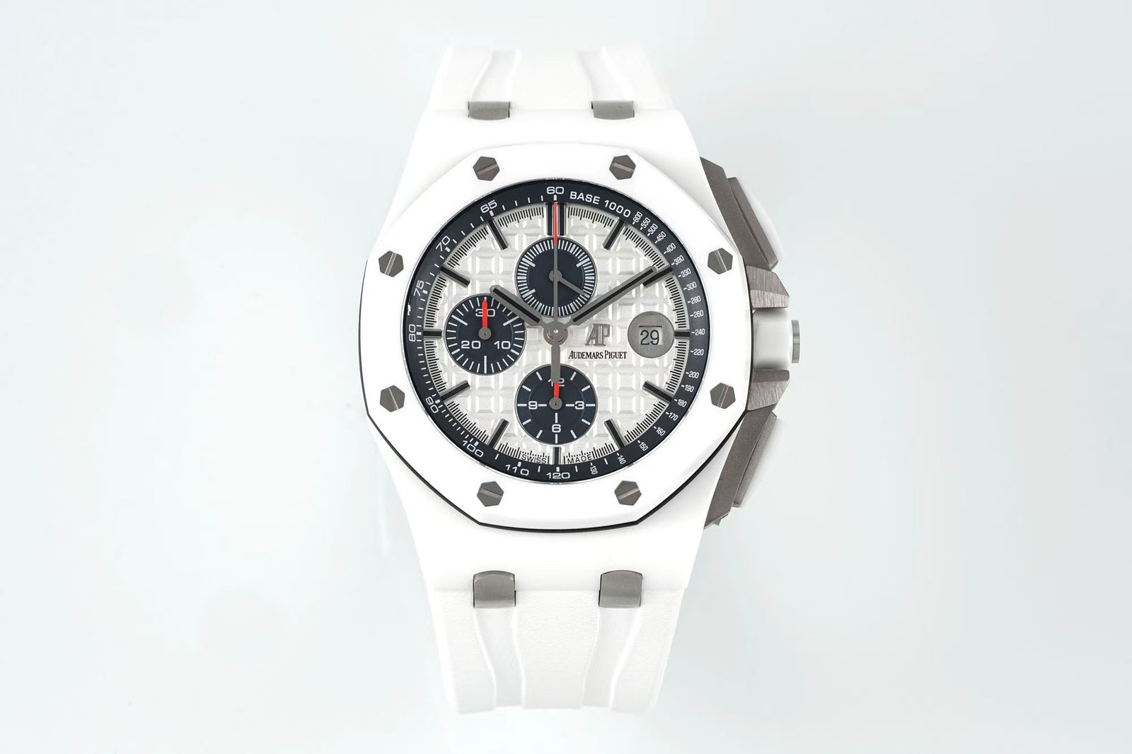 Audemars Piguet Royal Oak Offshore White Ceramic Selfwinding Chronograph Silver Dial 44mm 26402CB.OO.A010CA.01