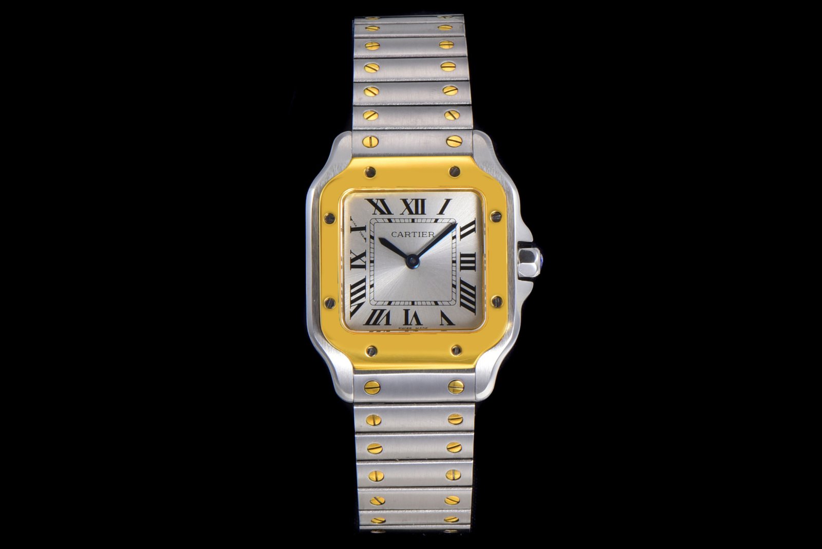 Cartier Santos Galbee Grey Dial Two Tone 29MM 1566