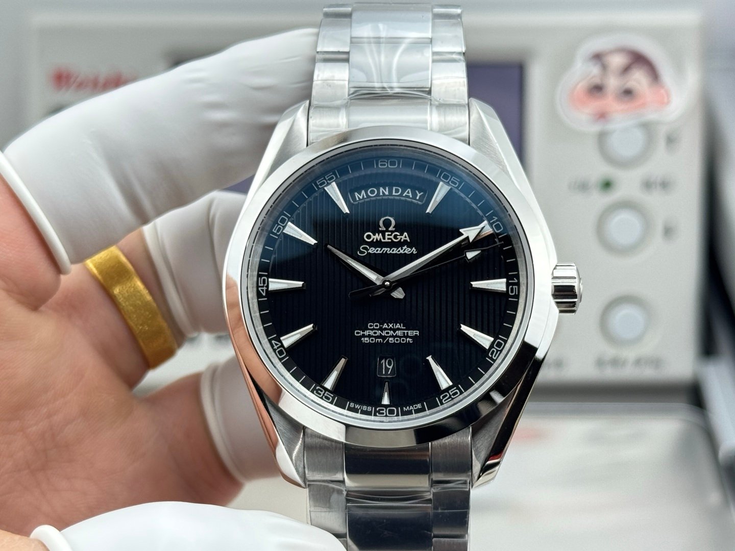 Omega Seamaster Aqua Terra Stainless Steel Black Dial Stainless Steel Bracelet 43MM CR-AQTR-SS-BK-43