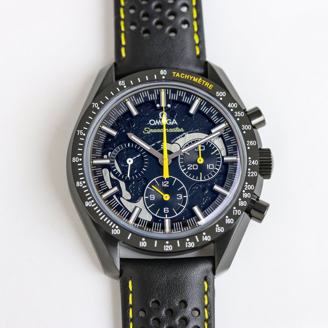 Omega Speedmaster Dark Side of the Moon Apollo 8 Ceramic Dark Blue Dial 44.25MM Black Leather Strap Ref.311.92.44.30.01.001