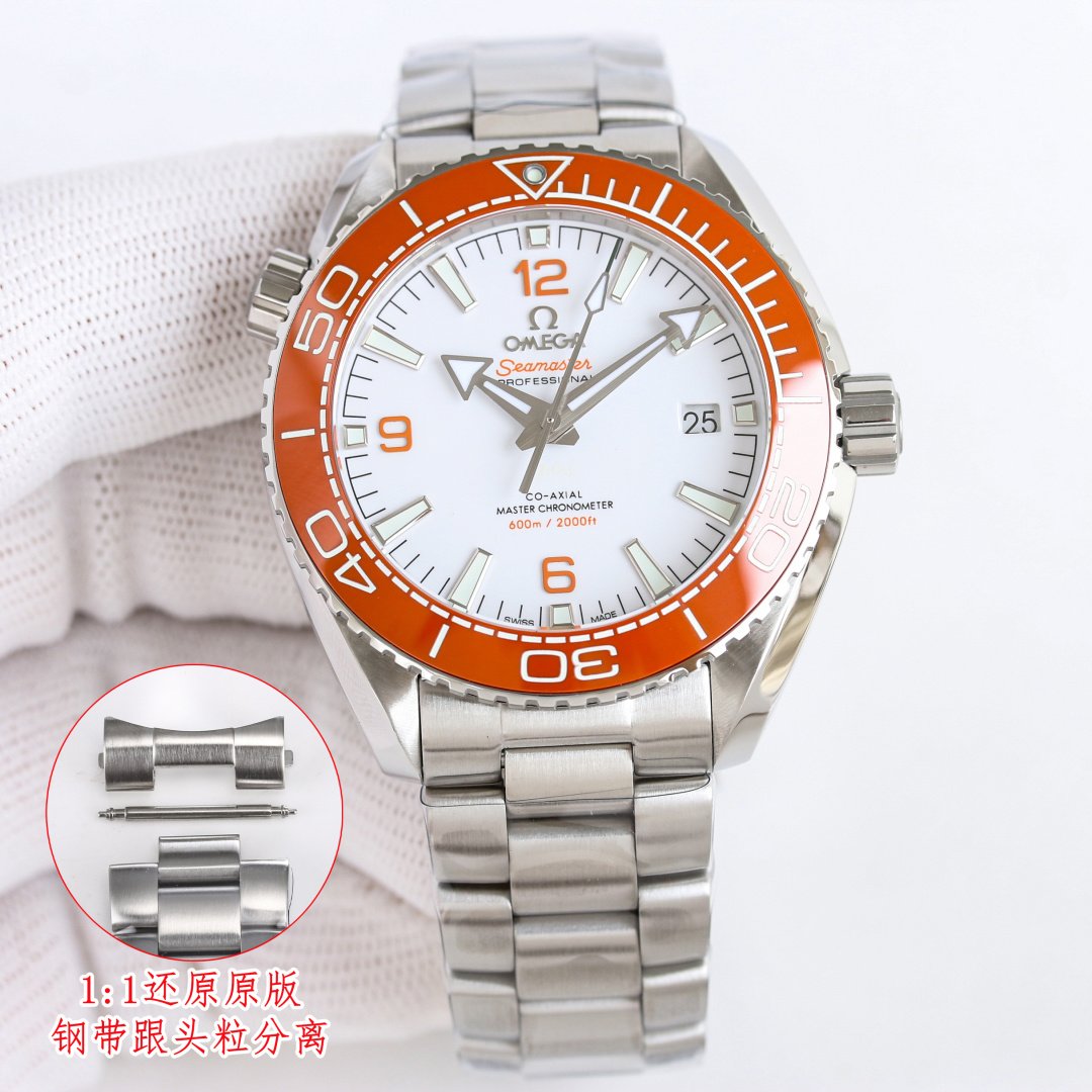Omega Seamaster Planet Ocean 600M Stainless Steel White Dial 43.5MM Steel Bracelet 215.30.44.21.04.001
