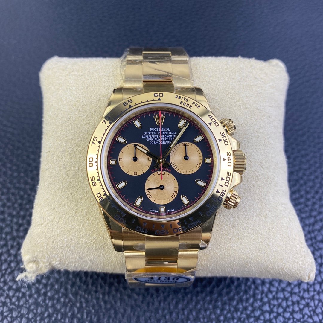 Rolex Daytona Yellow Gold Cosmograph Black Paul Newman Dial 40mm 116508-0009