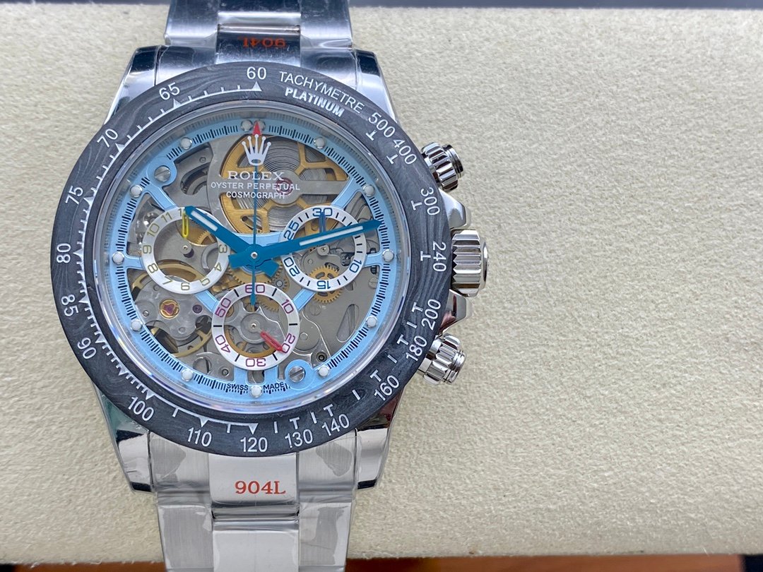 Rolex Cosmograph Daytona Stainless Steel Chronograph Ice Blue Skeleton Dial 40mm 116520-Skeleton-IceBlue