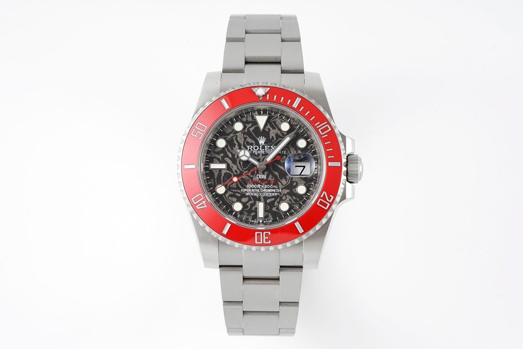 Rolex Submariner Stainless Steel Automatic Black Carbon Dial 40MM 116610LN-DiW-RedBezel