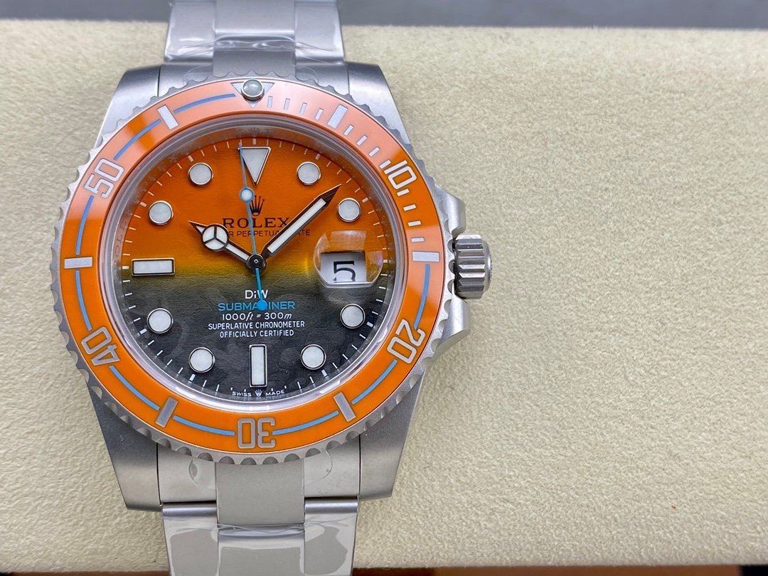 Rolex Submariner Stainless Steel Automatic Smoked Orange and Black Dial 40mm 116610LN-DiW-Sunset