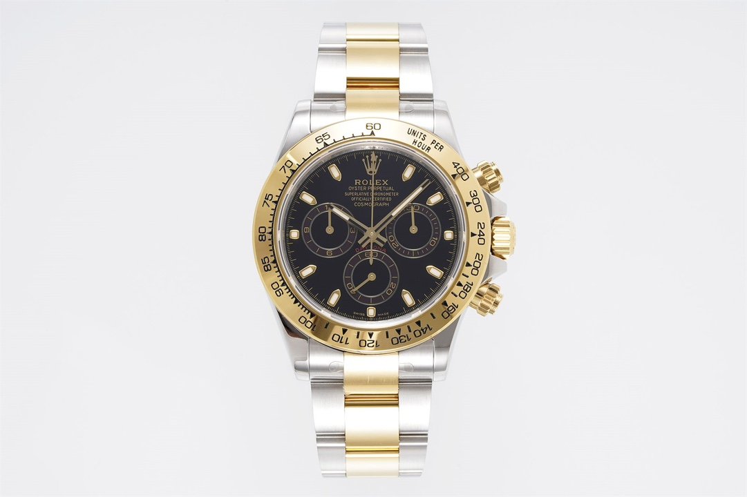 Rolex Cosmograph Daytona Yellow Gold Stainless Steel Black Dial 40MM 116503-0004