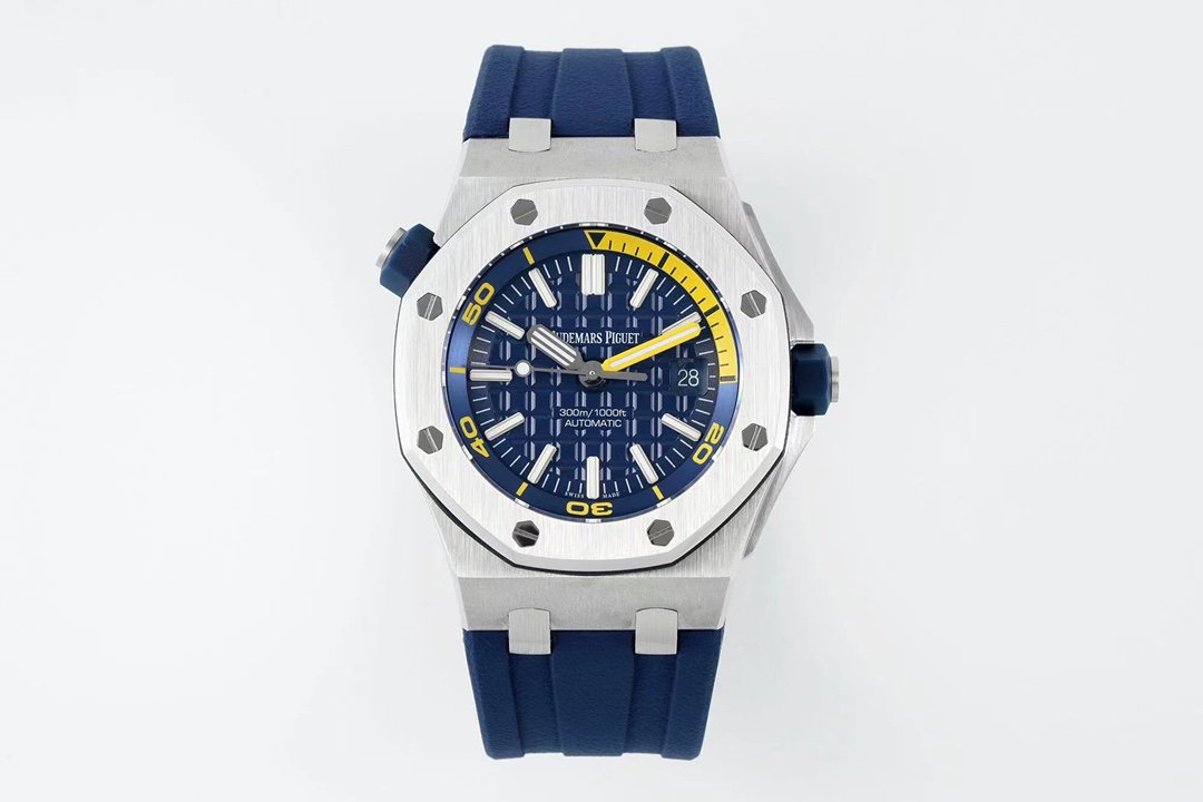 Audemars Piguet Royal Oak Offshore Diver Steel Blue Dial 42MM Blue Rubber Strap 15710ST.OO.A027CA.01