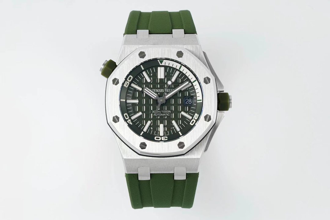 Audemars Piguet Royal Oak Offshore Diver Stainless Steel Khaki Green Dial 42MM 15720ST.OO.A052CA.01