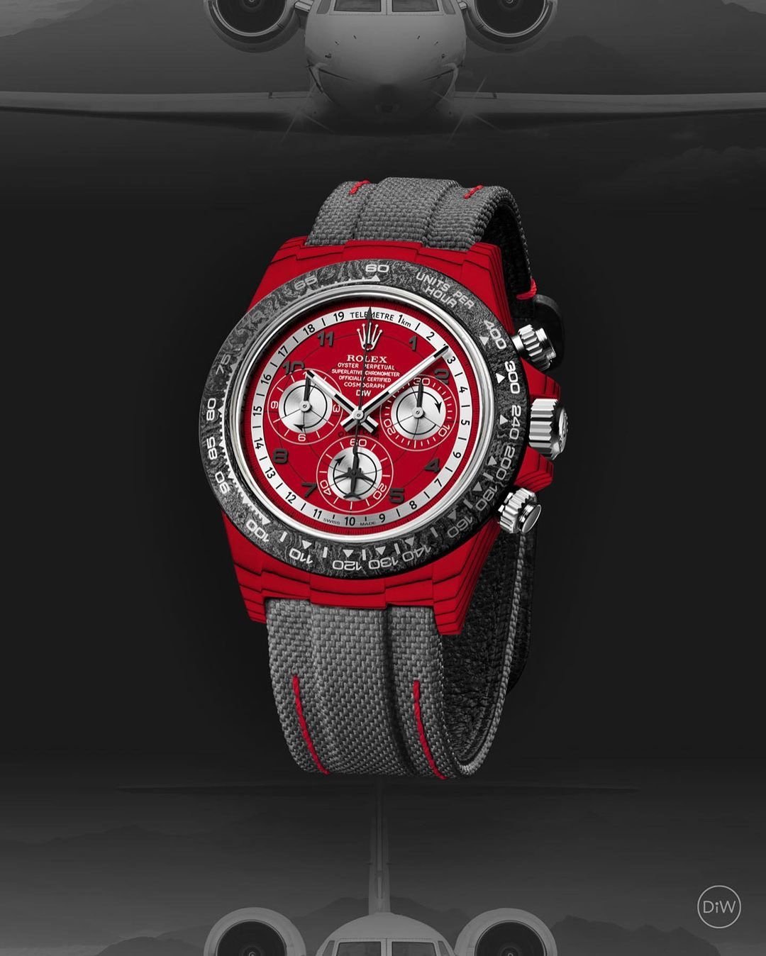 Rolex Cosmograph Daytona Quartz Fiber Chronograph Red Dial 40mm 116520-DiW-MilleMiglia