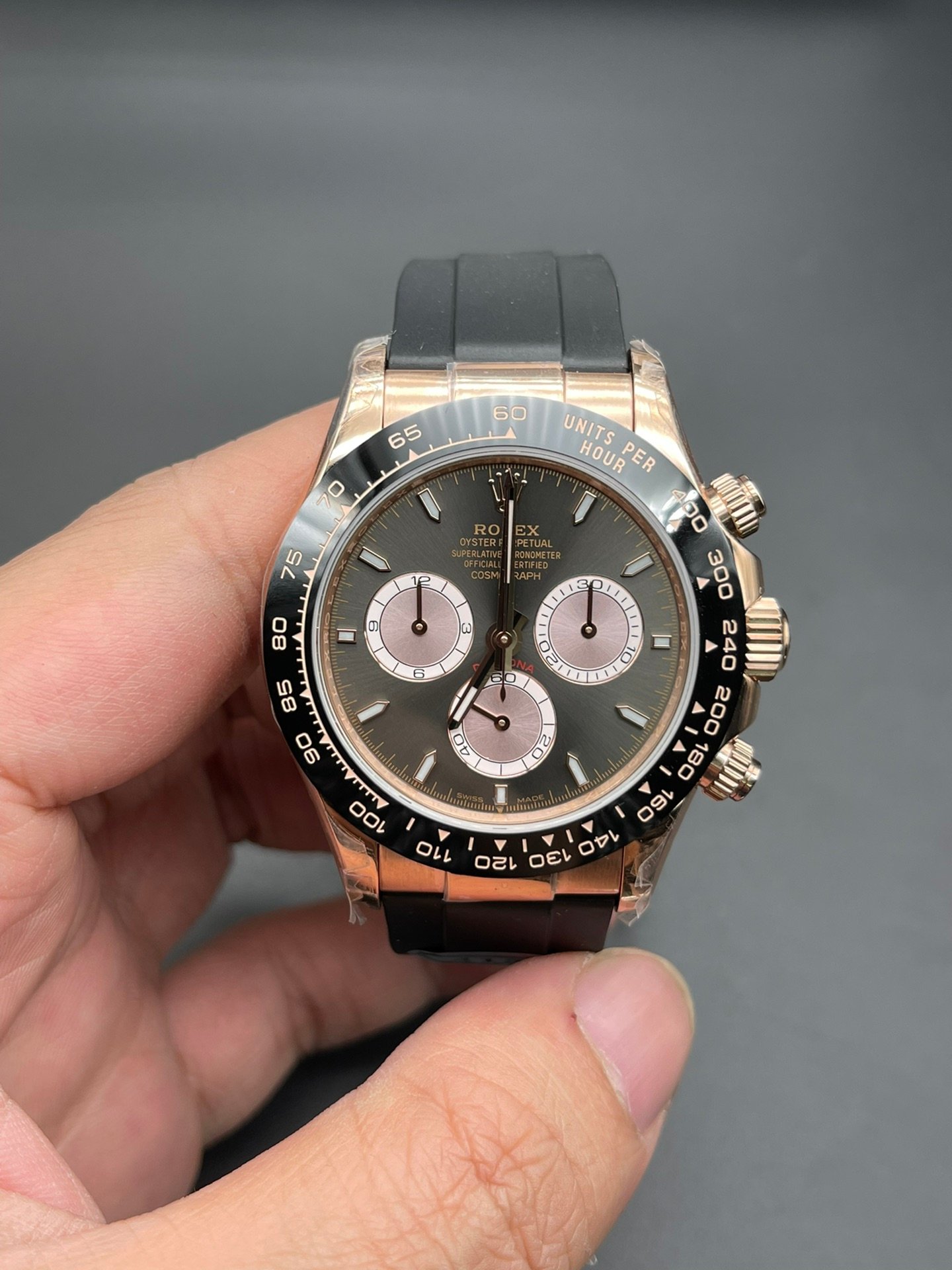 Rolex Cosmograph Daytona Everose Gold Chocolate Dial 40mm Oysterflex Strap Watch RLX-DT-116515LN