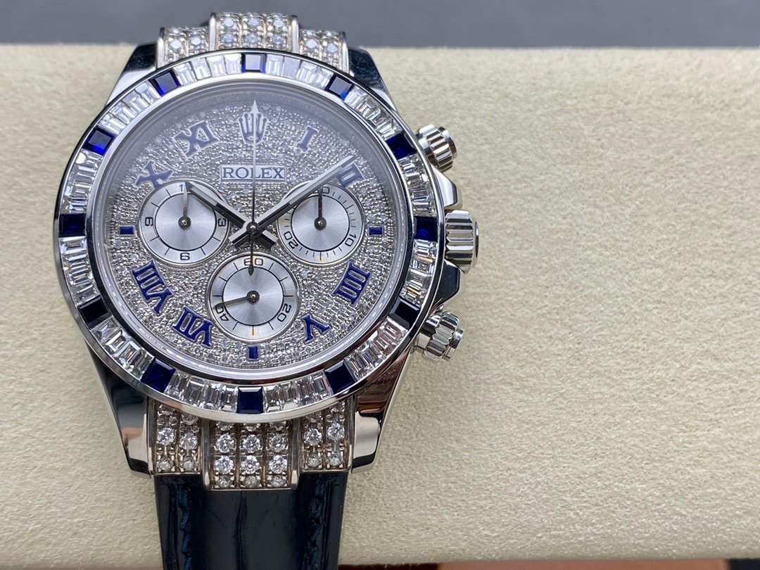Rolex Daytona White Gold Cosmograph Diamond Paved Dial Sapphire Bezel 40mm 11659912sa