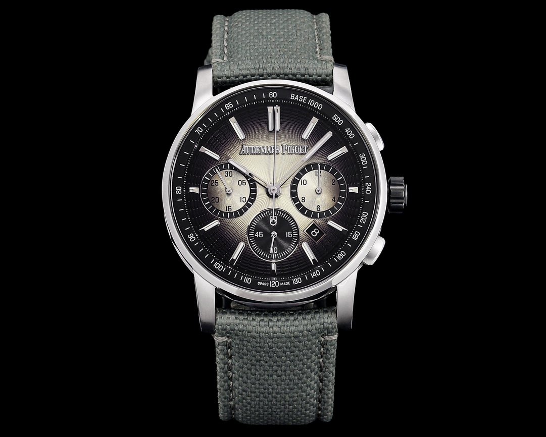 Audemars Piguet Code 11.59 Stainless Steel Ceramic Smoked Beige Dial Fabric Strap 41MM 26393QT.OO.A064KB.01