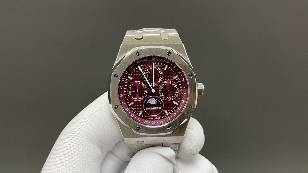 Audemars Piguet Royal Oak Perpetual Calendar White Gold Burgundy Dial 41MM 26574BC.OO.1220BC.01