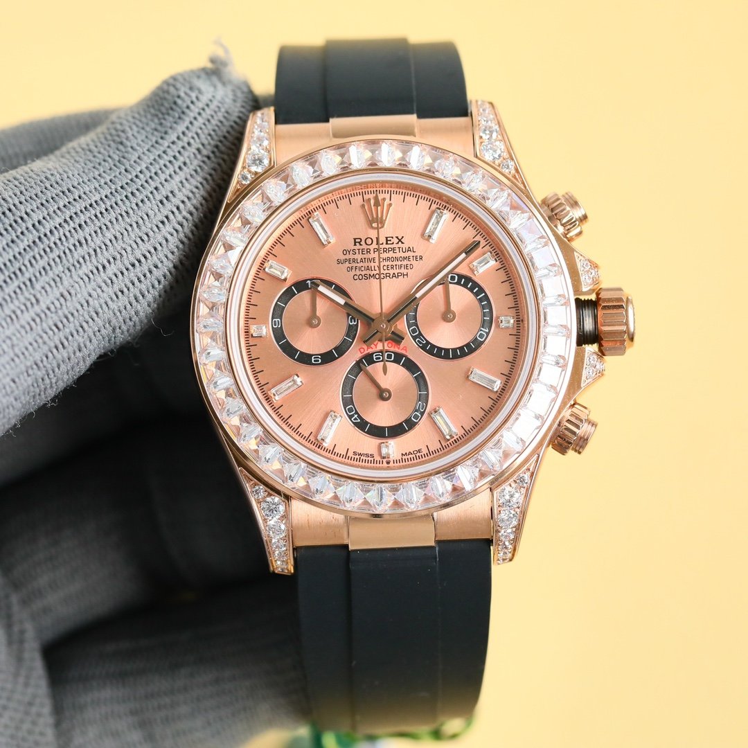 Rolex Daytona Everose Gold Sundust Diamond Dial & Bezel 40mm   126535TBR