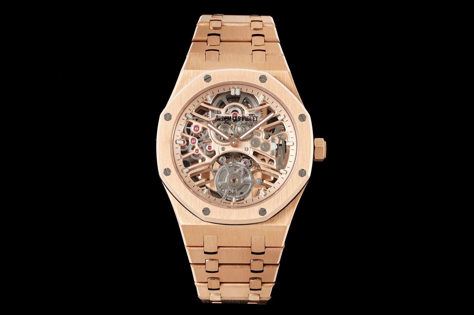 Audemars Piguet Royal Oak Rose Gold Selfwinding Flying Tourbillon Openworked Skeleton Dial 41mm 26735OR.OO.1320OR.01