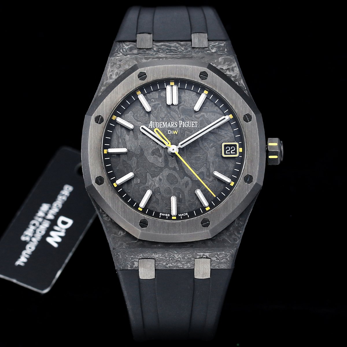 Audemars Piguet Royal Oak DiW Custom Forged Carbon Carbon Fiber Dial 41mm 15500-VOIDLINE-YELLOW