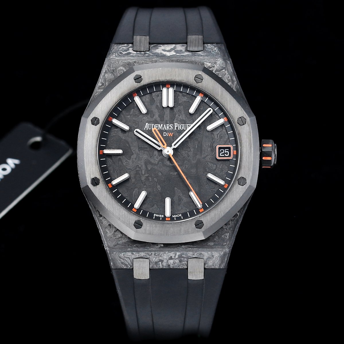 Audemars Piguet Royal Oak DiW Custom Forged Carbon Carbon Fiber Dial 41mm 15500-VOIDLINE-ORANGE