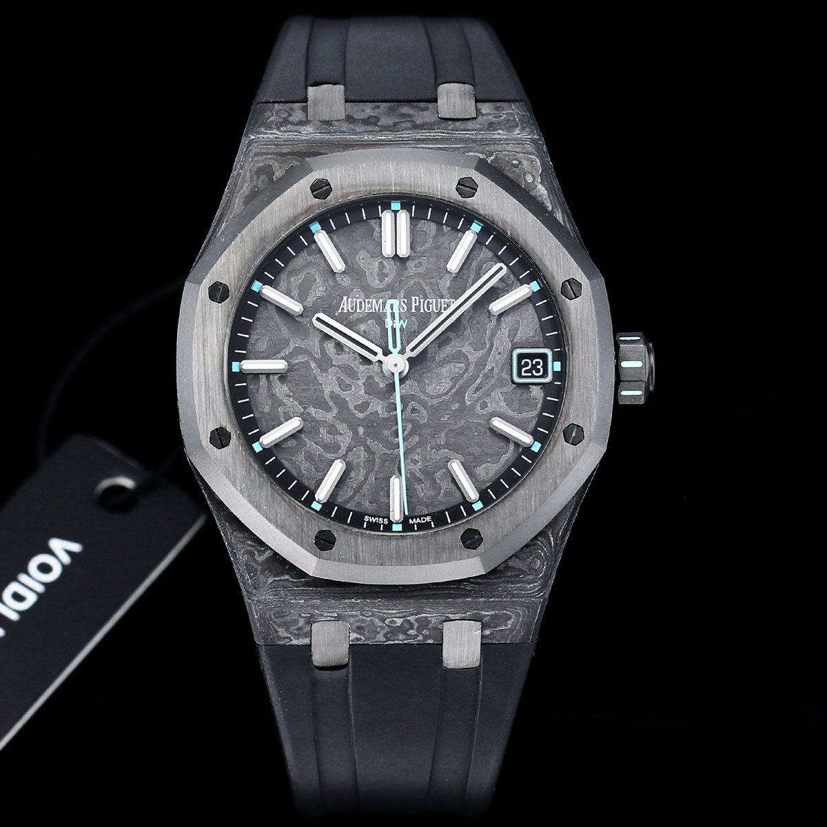 Audemars Piguet Royal Oak DiW Custom Forged Carbon Carbon Fiber Dial 41mm 15500-VOIDLINE-AQUA