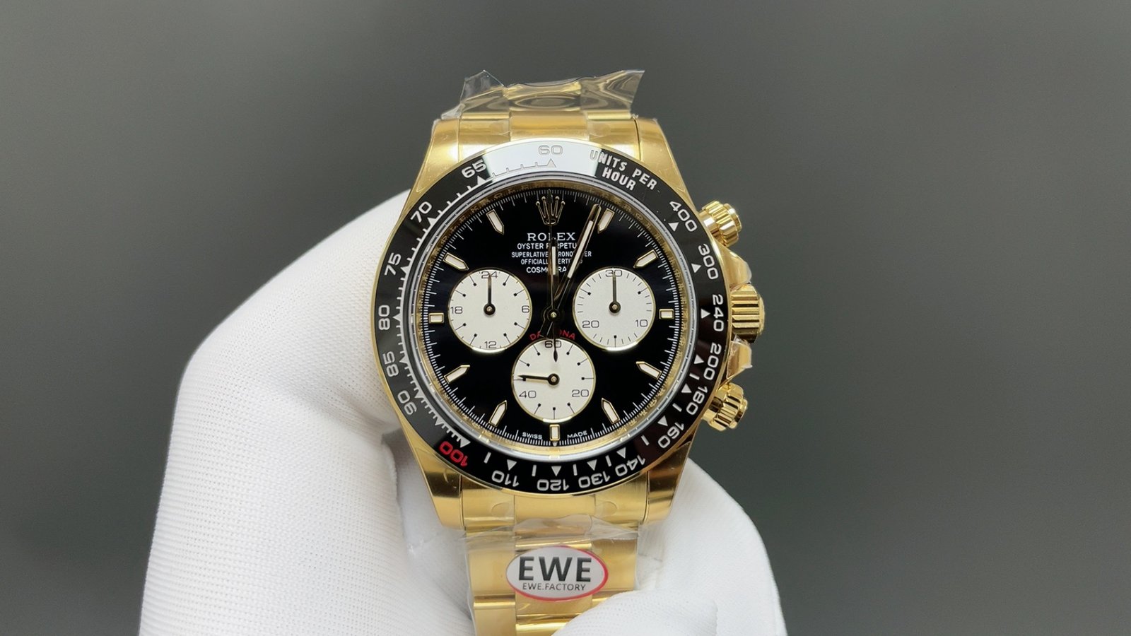 Rolex Cosmograph Daytona Yellow Gold Black Dial 40mm Le Mans Watch 126528LN-0001