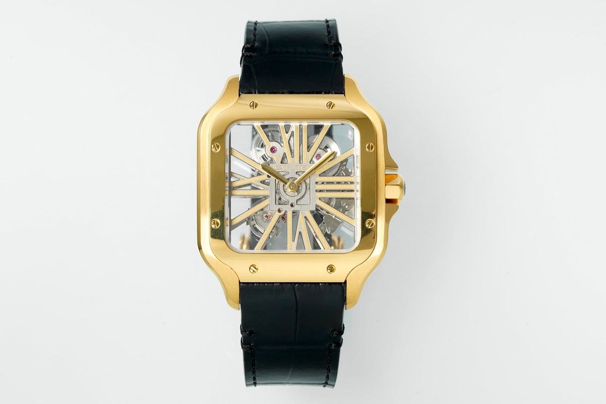 Cartier Santos de Cartier Large Model Yellow Gold Skeleton 40MM WHSA0042-01