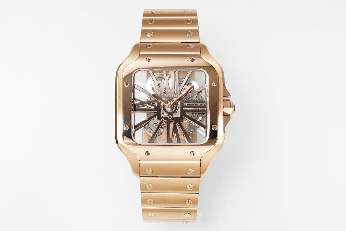 Cartier Santos de Cartier Large Model Rose Gold Skeleton 40MM WHSA0016