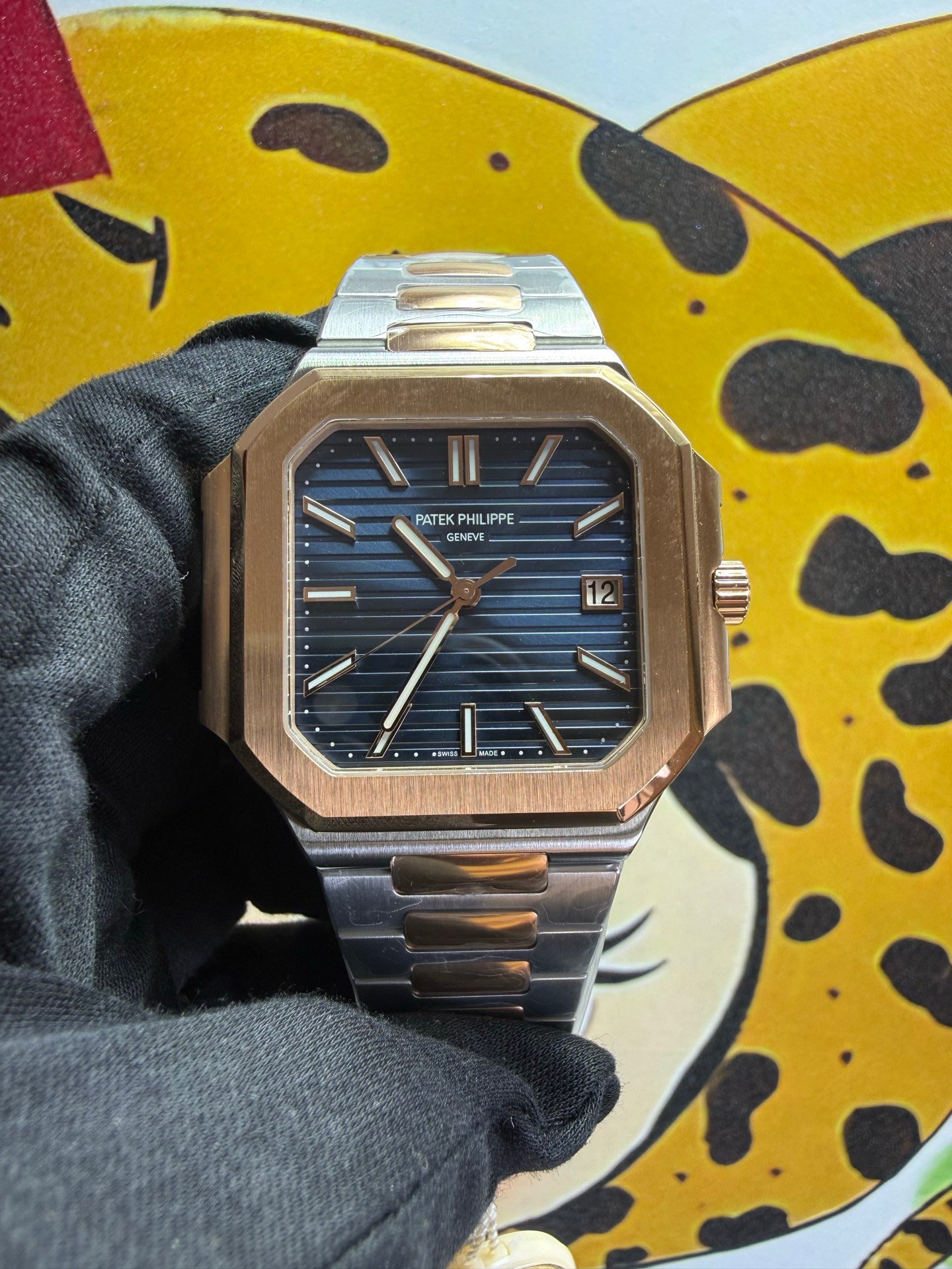 Patek Philippe Cubitus Two-Tone Rose Gold Stainless Steel Blue Dial 45MM 5821/1AR-001