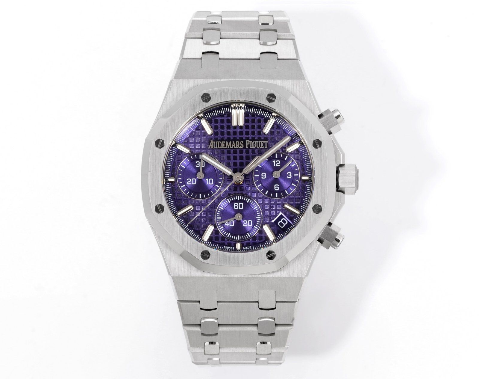 Audemars Piguet Royal Oak Chronograph White Gold Purple Dial 41MM White Gold Bracelet 26239BC.OO.1220BC.01