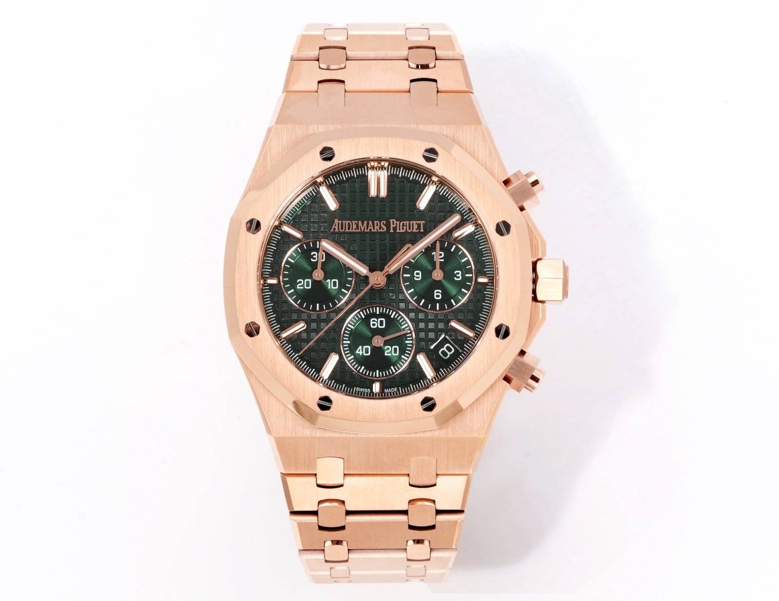 Audemars Piguet Royal Oak Chronograph Rose Gold Green Dial 41MM Rose Gold Bracelet 26240OR.OO.1320OR.04