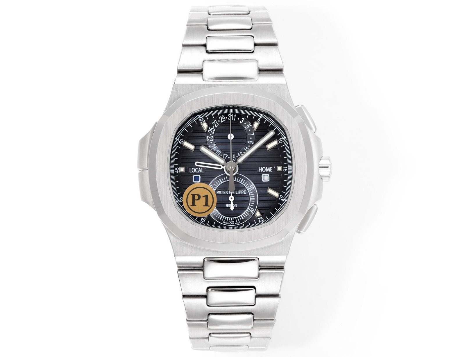 Patek Philippe Nautilus Stainless Steel Travel Time Chronograph Black Gradient Dial 40.5mm 5990/1A-001