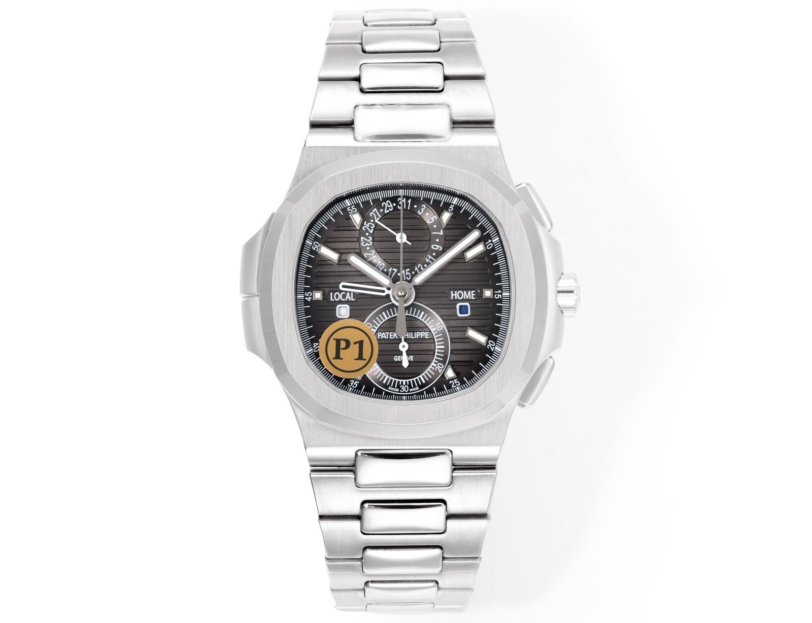 Patek Philippe Nautilus Stainless Steel Travel Time Chronograph Black Gradient Dial 40.5mm 5990/1A-001
